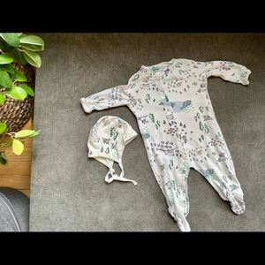 Hanna Andersson Fairytale Sleeper + Matching Bonus Bonnet 🐸👑